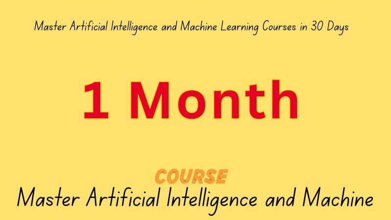 30-Day AI and Machine Learning Intensive